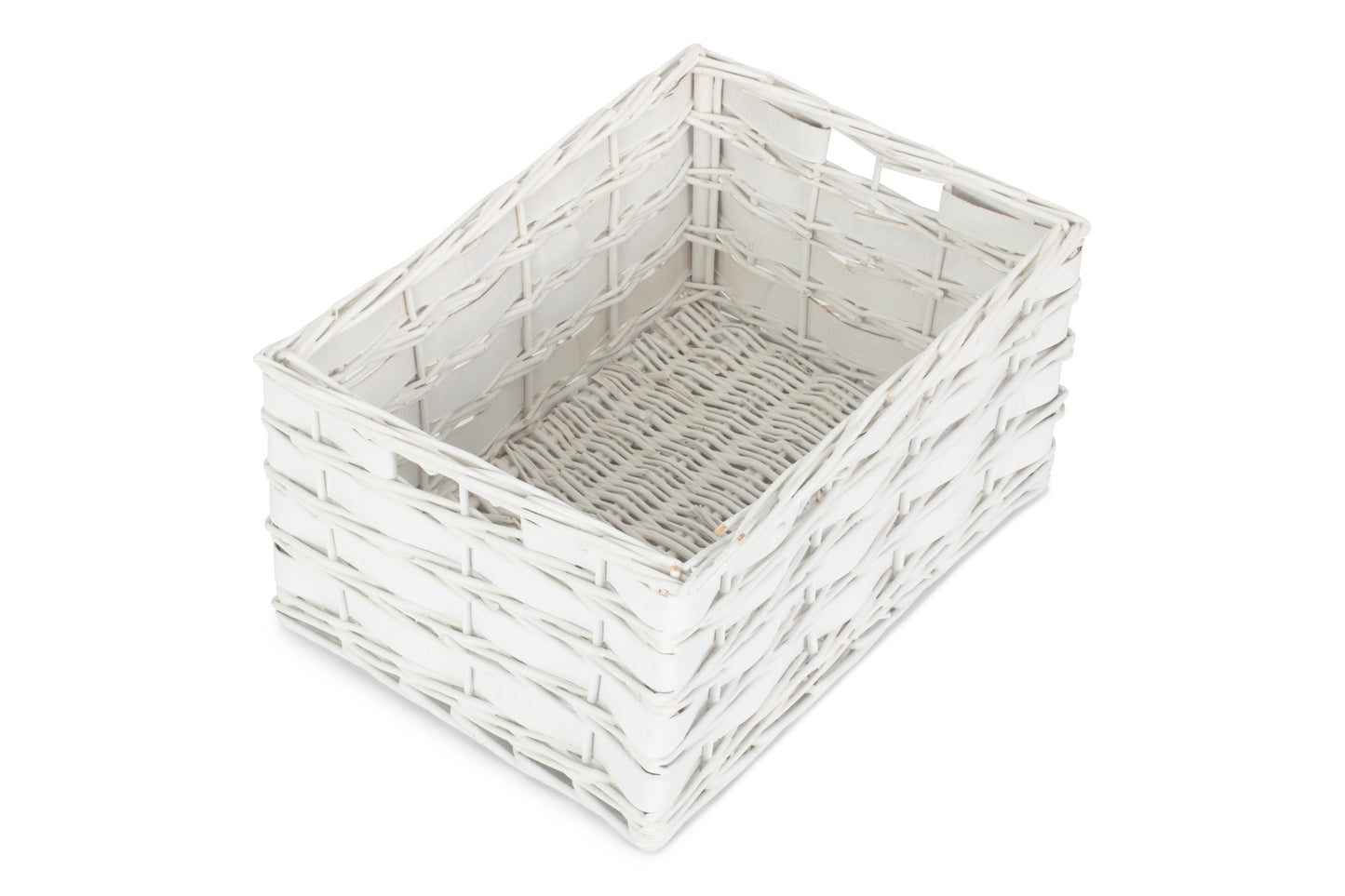 LARGE WHITE SCANDI STORAGE BASKET - UNLINED