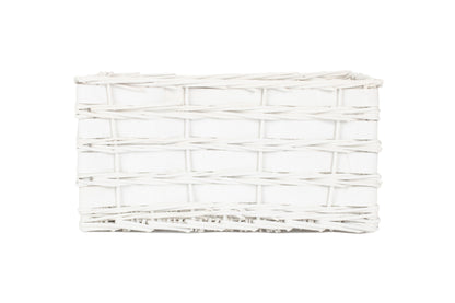 LARGE WHITE SCANDI STORAGE BASKET - UNLINED