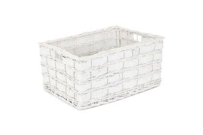 EXTRA LARGE WHITE SCANDI STORAGE BASKET - UNLINED