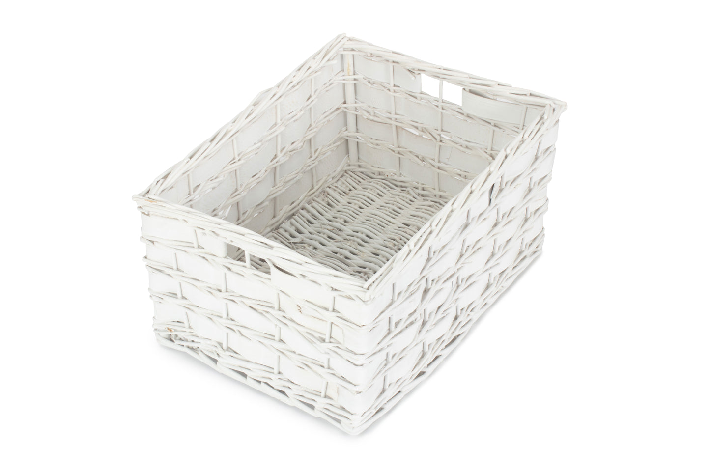 EXTRA LARGE WHITE SCANDI STORAGE BASKET - UNLINED
