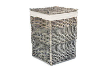 SMALL SQUARE LAUNDRY BASKET with WHITE LINING