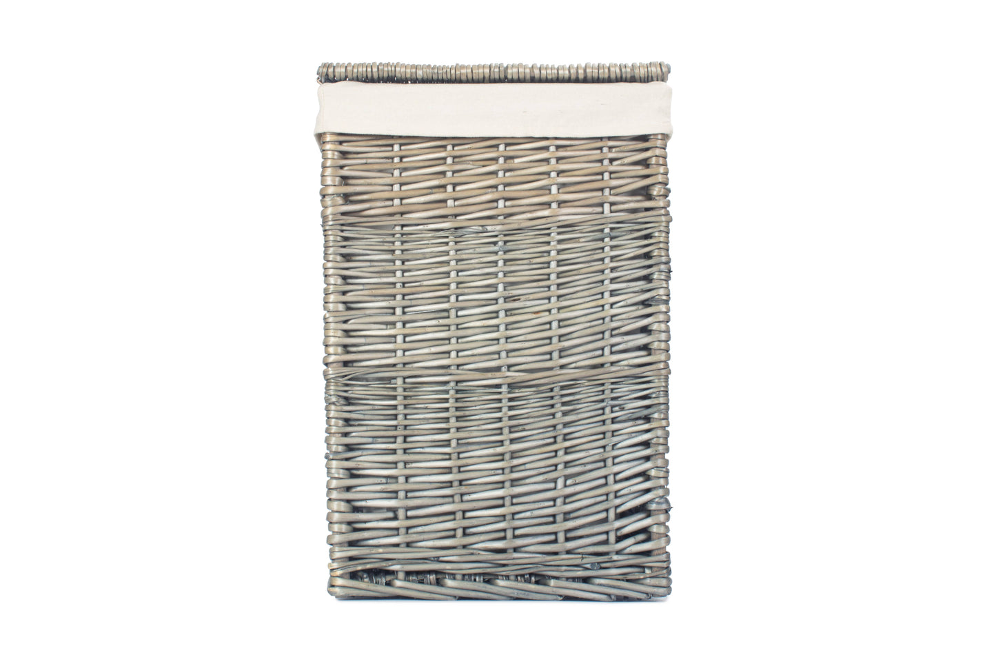 SMALL SQUARE LAUNDRY BASKET with WHITE LINING