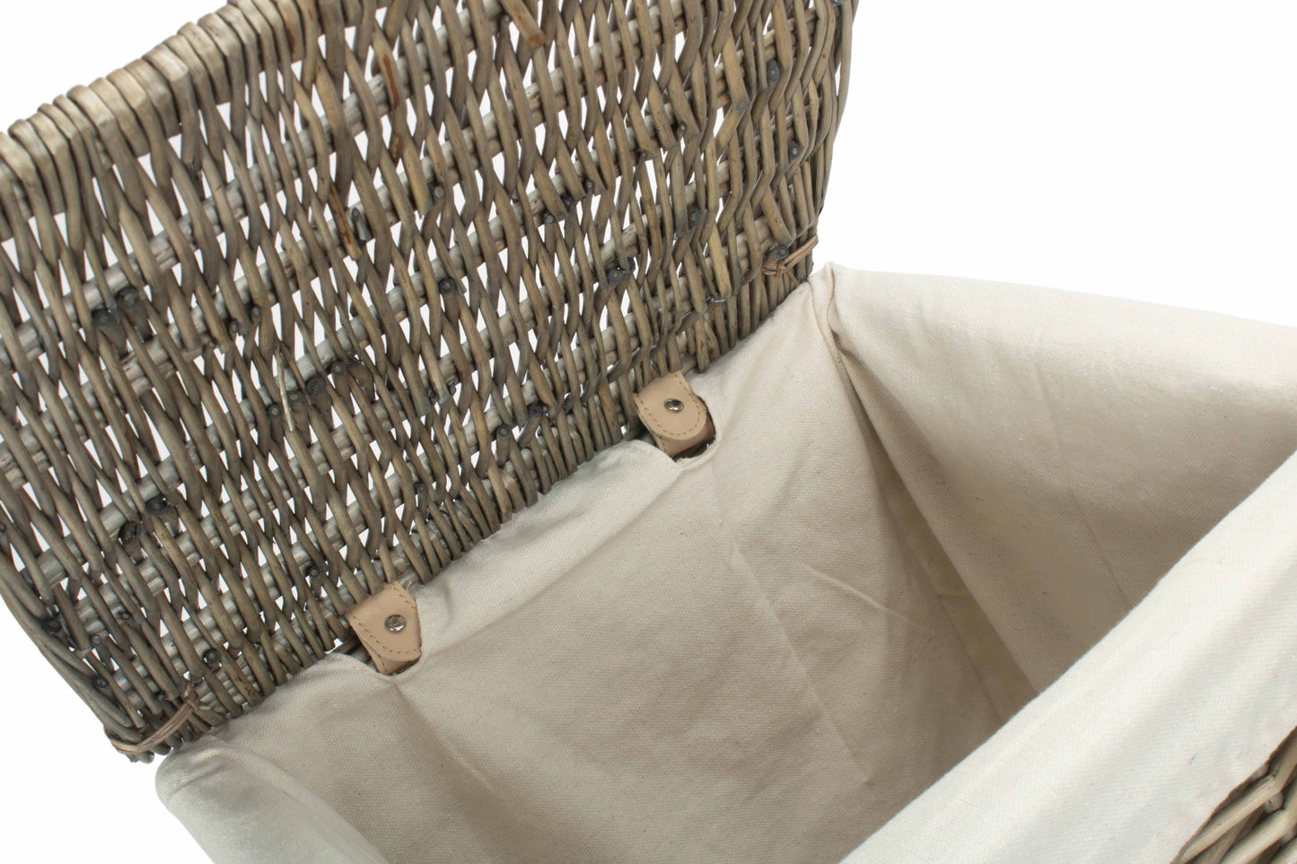 SMALL SQUARE LAUNDRY BASKET with WHITE LINING