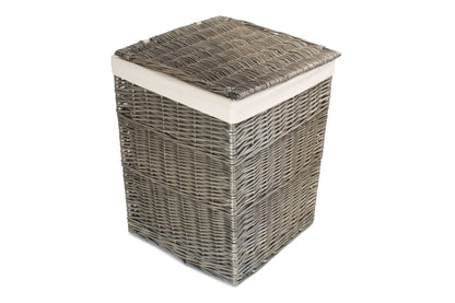 LARGE SQUARE LAUNDRY BASKET with WHITE LINING