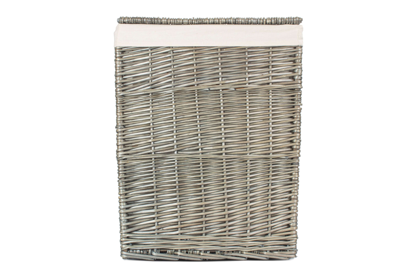 LARGE SQUARE LAUNDRY BASKET with WHITE LINING