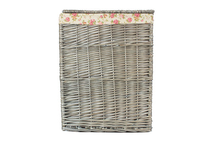 LARGE SQUARE LAUNDRY BASKET with GARDEN ROSE LINING
