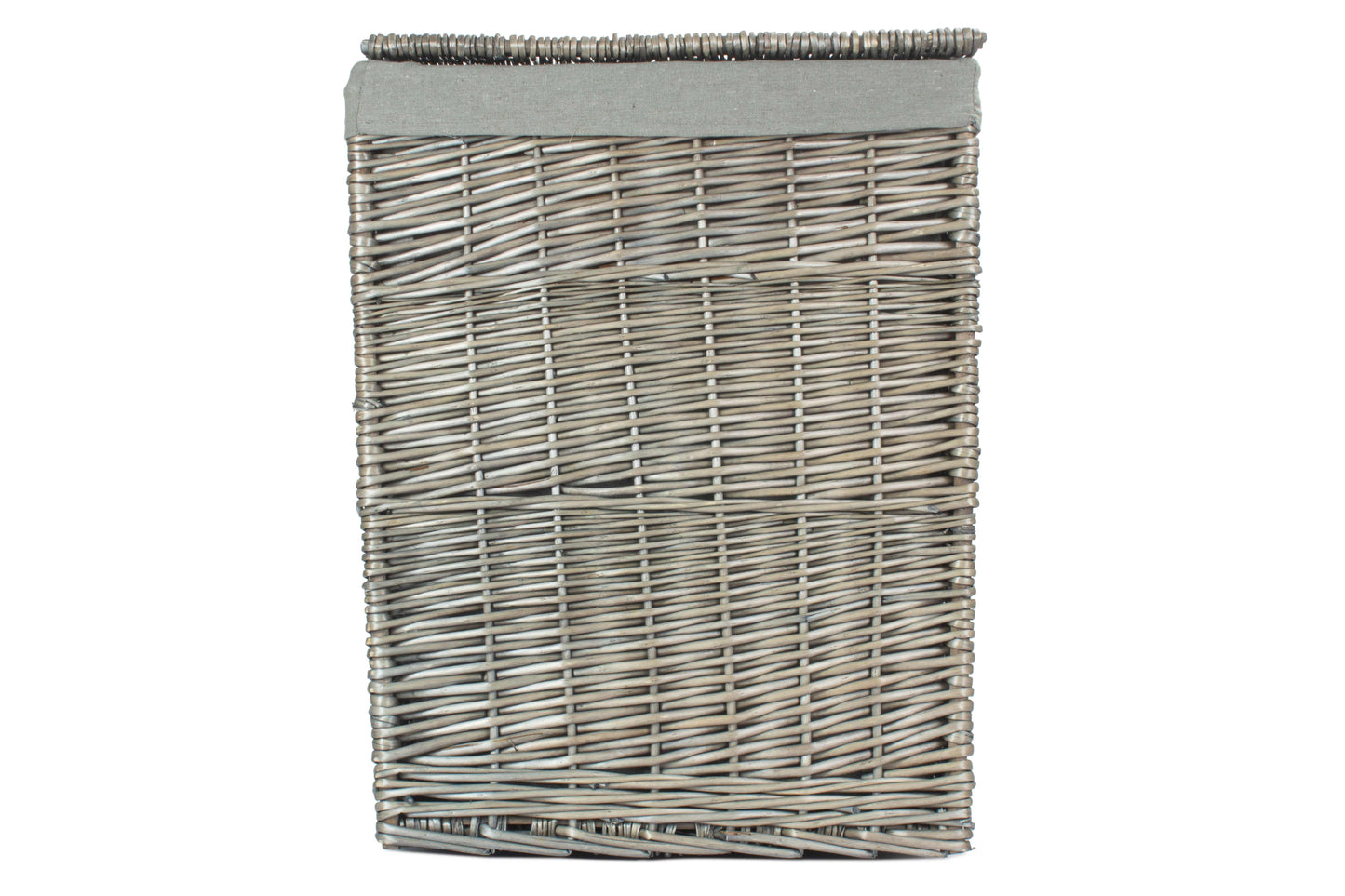 LARGE SQUARE LAUNDRY BASKET with GREY SAGE LINING