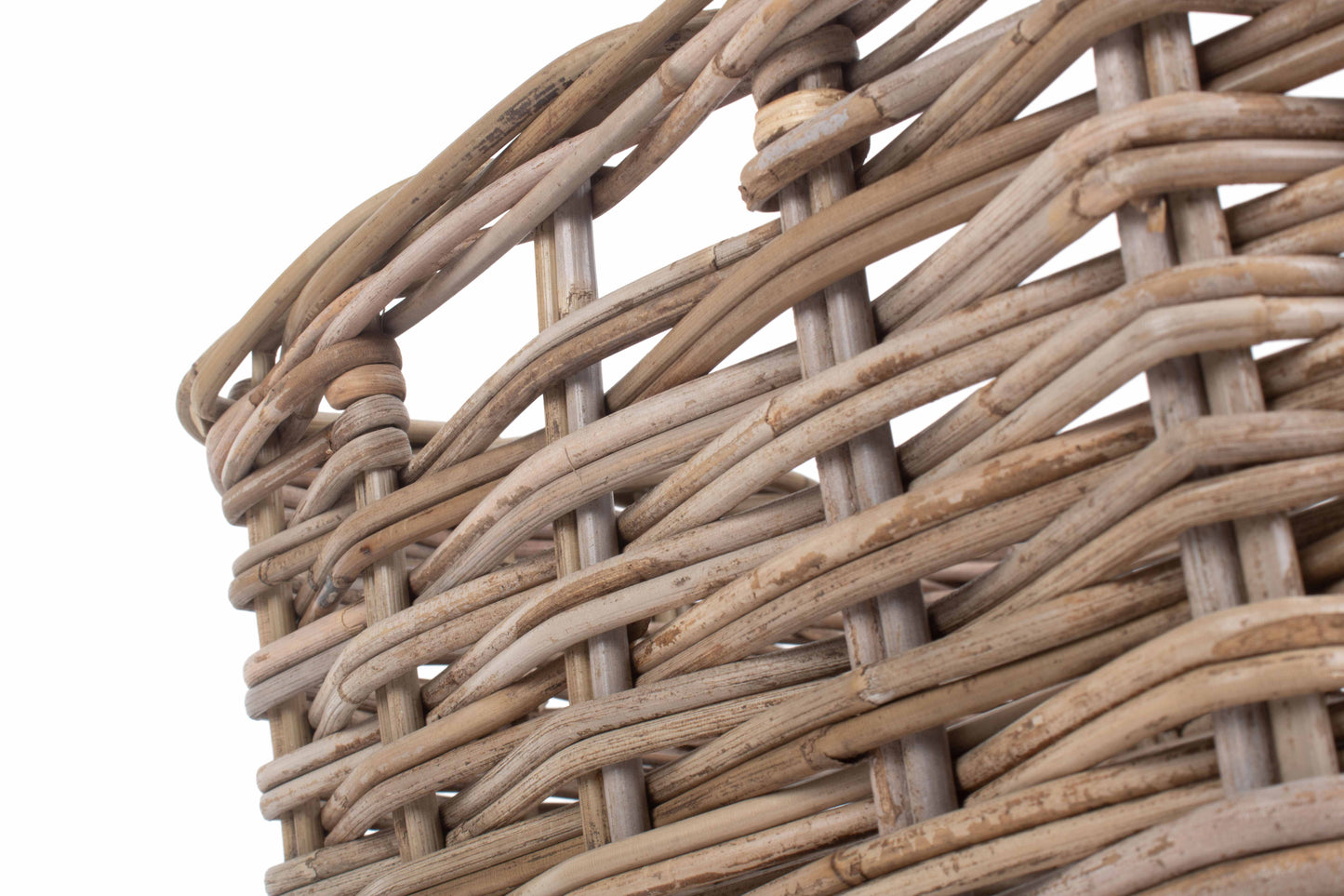 SQUARE RATTAN STORAGE BASKET