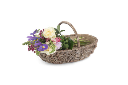 MEDIUM SHALLOW ANTIQUE WASH LINED TRUG