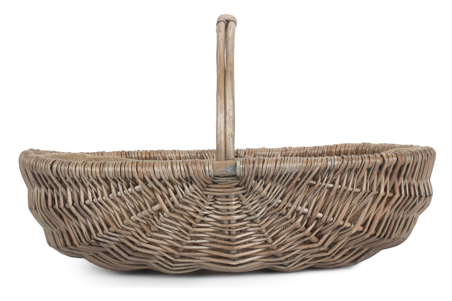 LARGE SHALLOW ANTIQUE WASH LINED TRUG