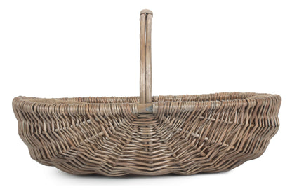 LARGE SHALLOW ANTIQUE WASH LINED TRUG