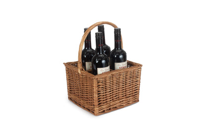DOUBLE STEAMED 4 BOTTLE WINE CARRIER