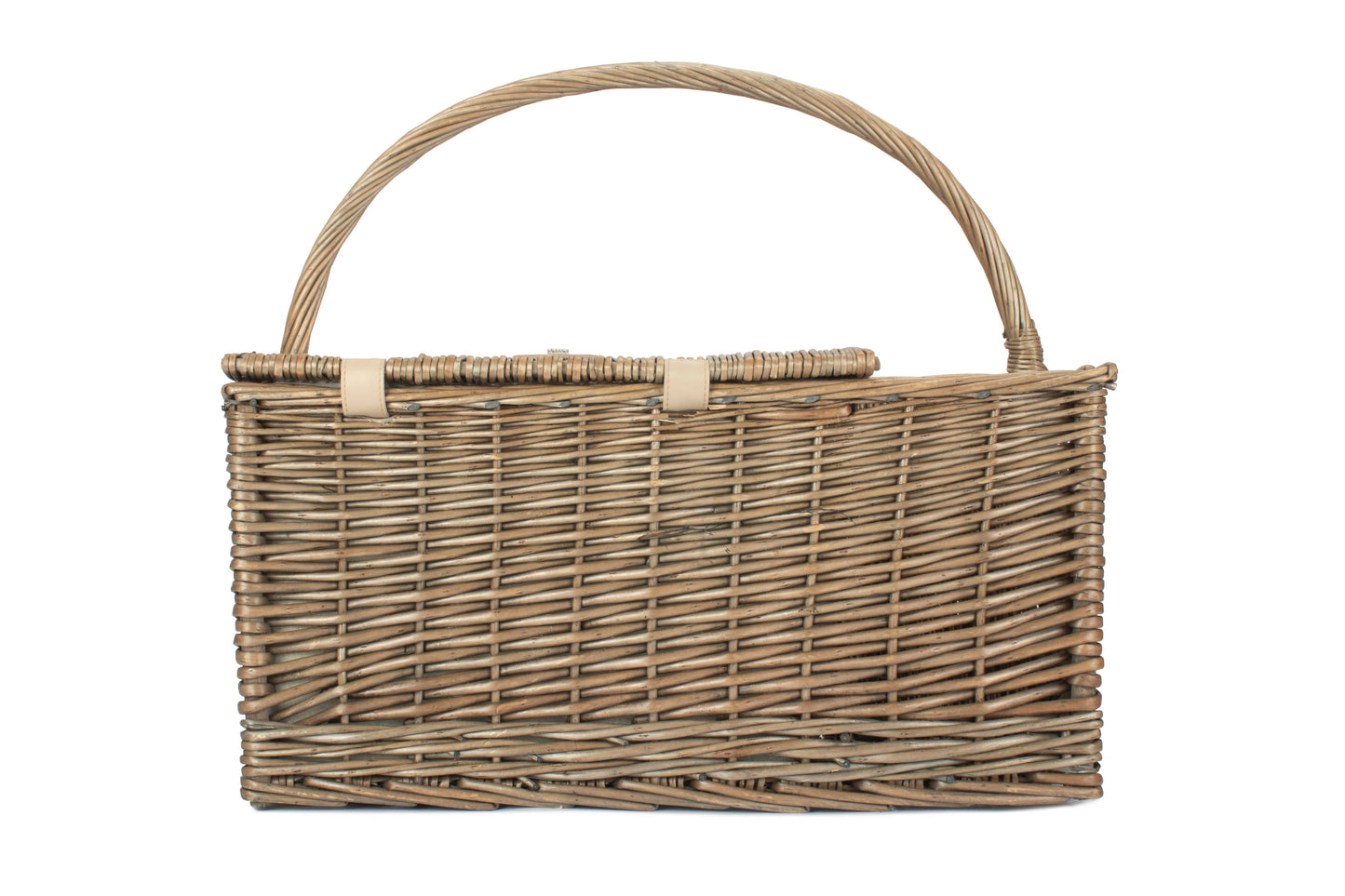 ANTIQUE WASH LIDDED 4 PERSON HAMPER