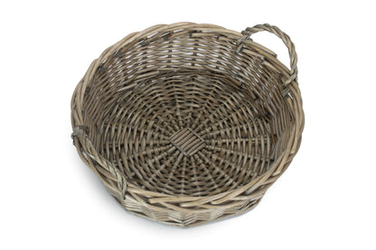 LARGE ROUND ANTIQUE WASH DISPLAY TRAY