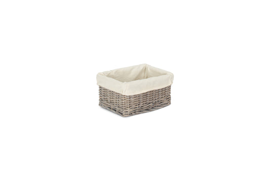 SMALL GREY WASH FINISH TRAY with LINING