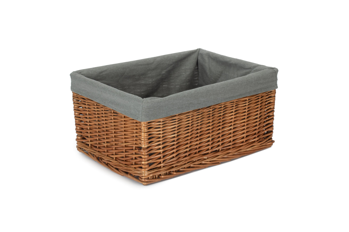 EXTRA LARGE DOUBLE STEAMED STORAGE BASKET with GREY SAGE LINING