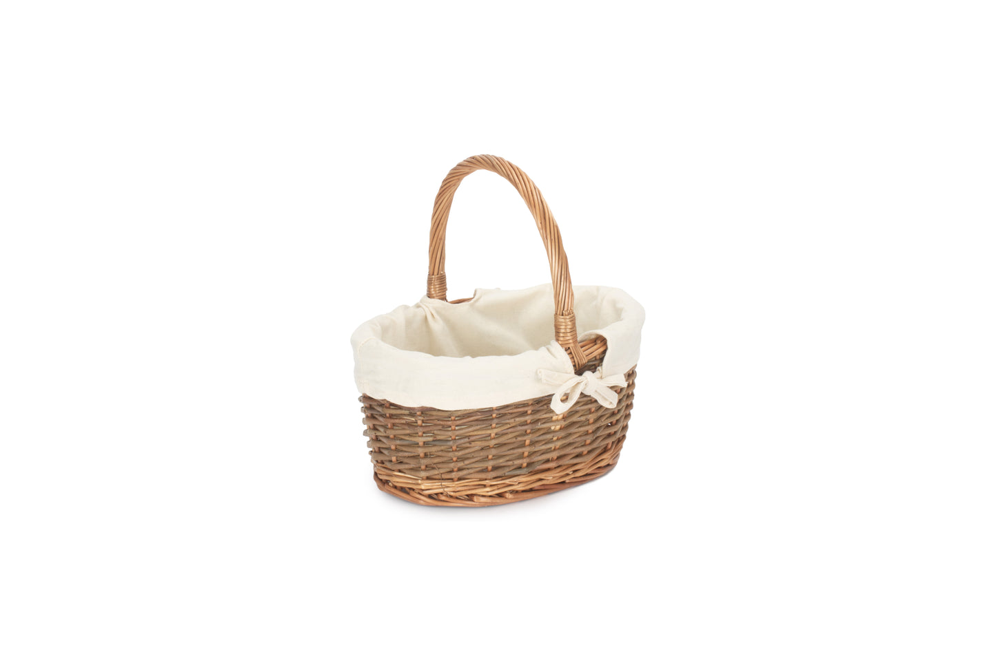 SIZE 1 OVAL UNPLEELED WILLOW SHOPPER with WHITE LINING