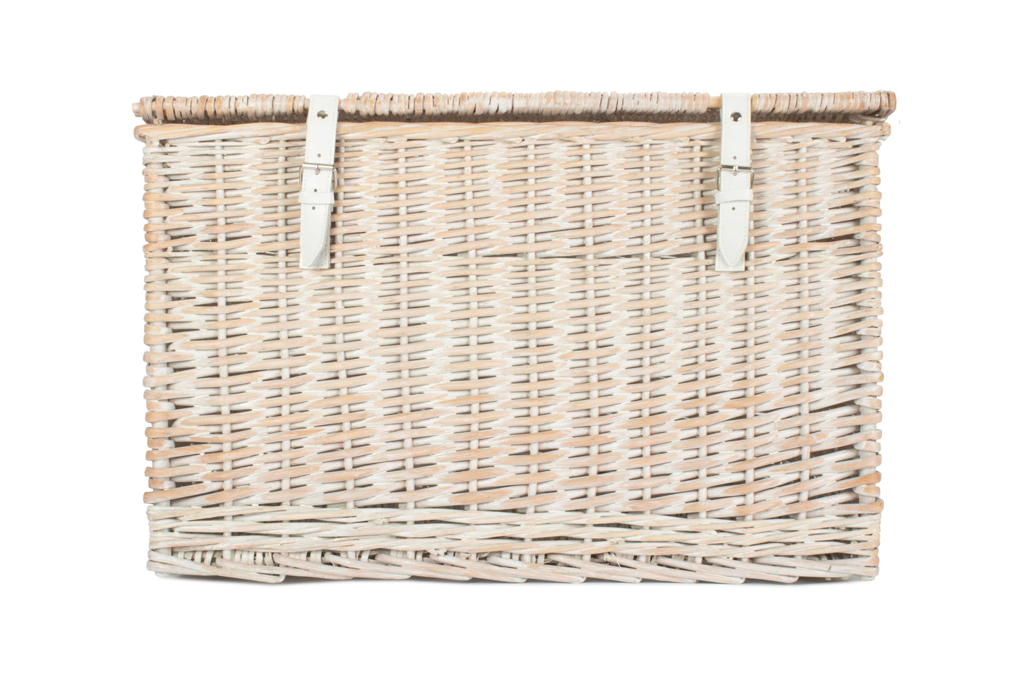 24" WHITE WASH CHEST HAMPER