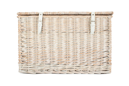 24" WHITE WASH CHEST HAMPER