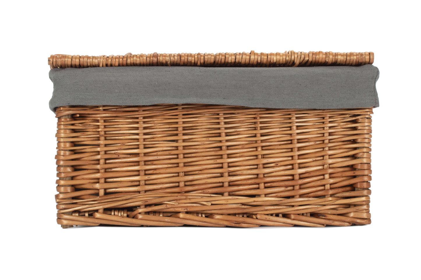 MEDIUM DOUBLE STEAMED STORAGE HAMPER with GREY SAGE LINING