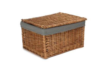 EXTRA LARGE DOUBLE STEAMED STORAGE HAMPER with GREY SAGE LINING