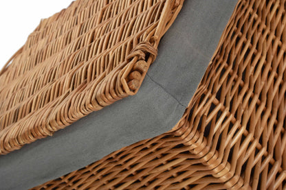 EXTRA LARGE DOUBLE STEAMED STORAGE HAMPER with GREY SAGE LINING