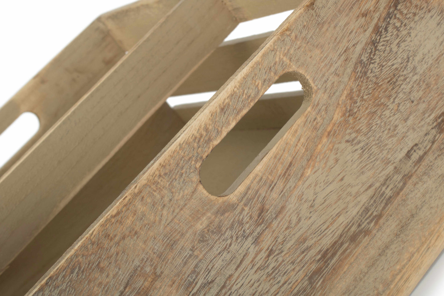 LARGE OAK EFFECT DISPLAY TROUGH