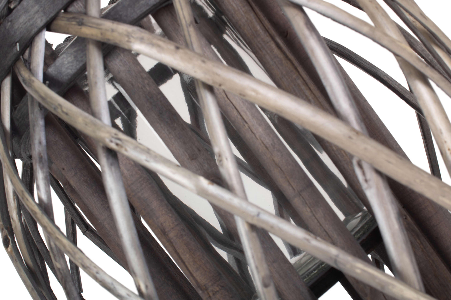 SMALL GREY WASH WILLOW CANDLE LANTERN