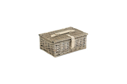 12" ANTIQUE WASH SPLIT WILLOW HAMPER