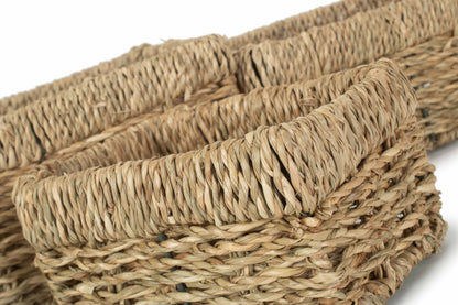 RECTANGULAR SEAGRASS SMALL TRAYS SET 3