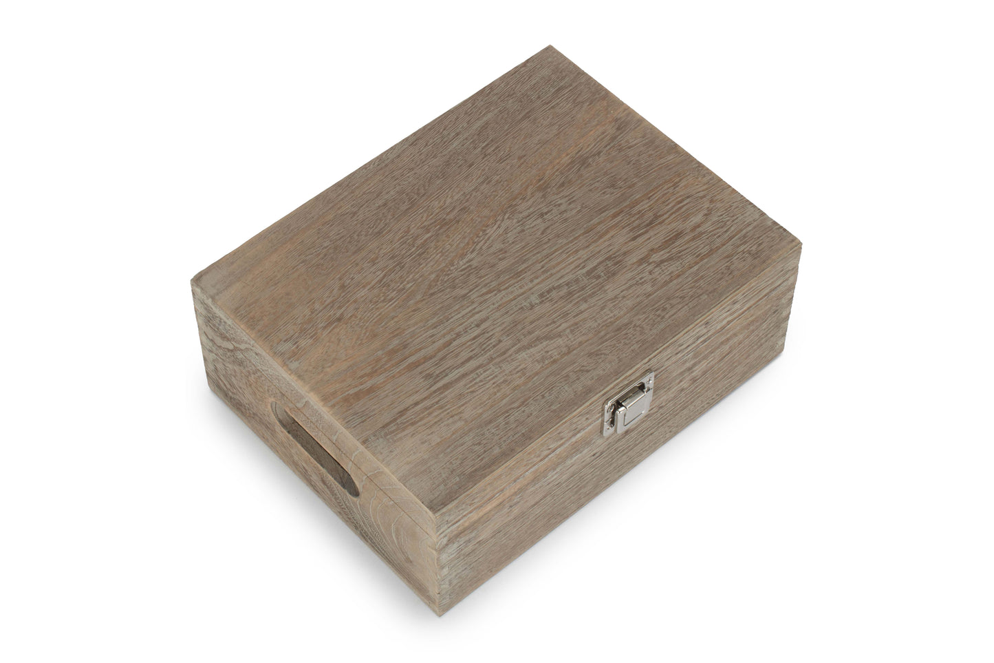 12" OAK EFFECT WOODEN BOX