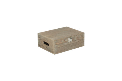 12" OAK EFFECT WOODEN BOX