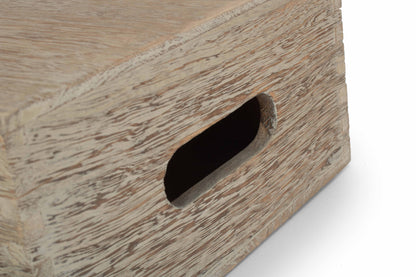 12" OAK EFFECT WOODEN BOX