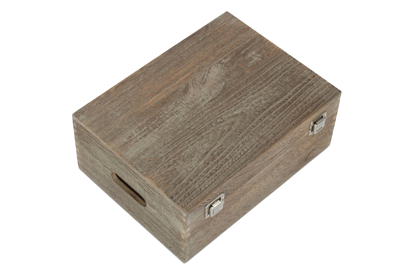14" OAK EFFECT WOODEN BOX
