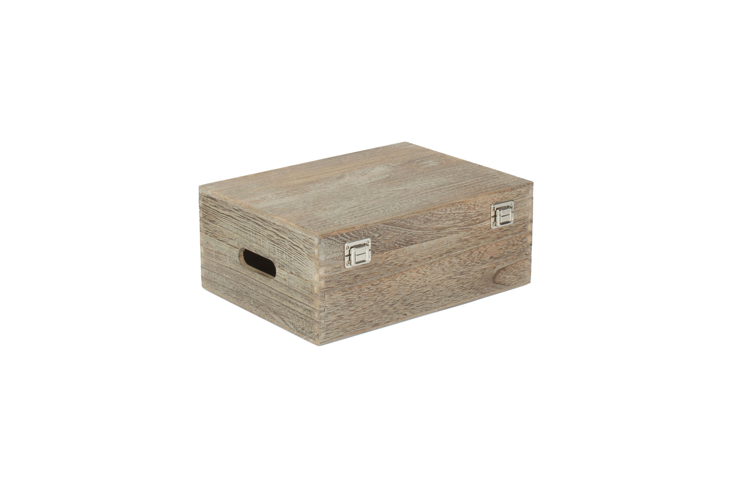 14" OAK EFFECT WOODEN BOX