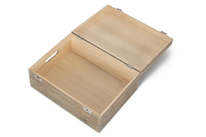 14" OAK EFFECT WOODEN BOX