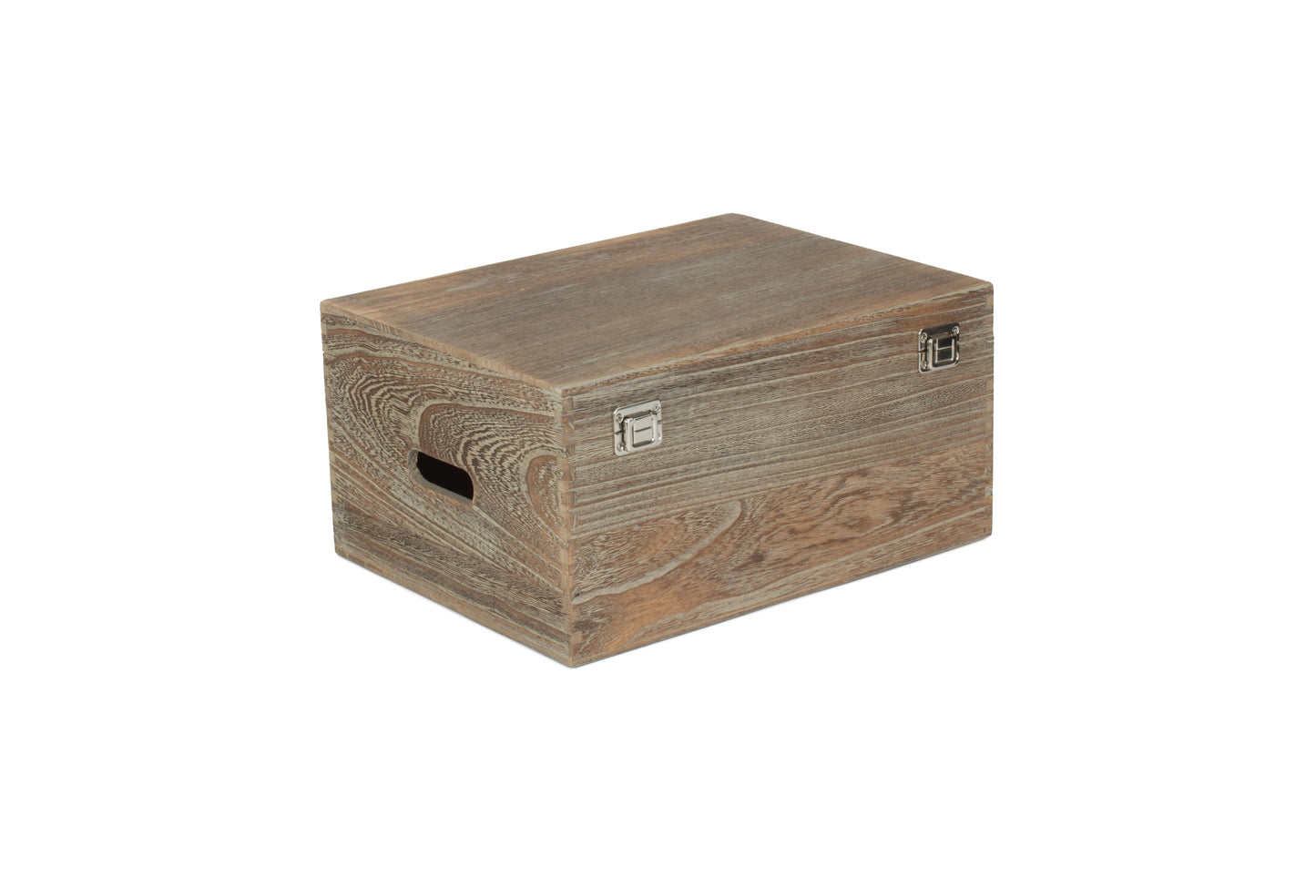 16" OAK EFFECT WOODEN BOX