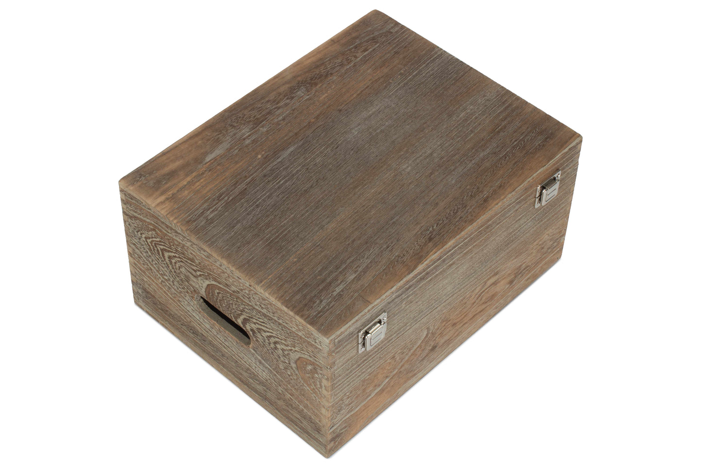 16" OAK EFFECT WOODEN BOX