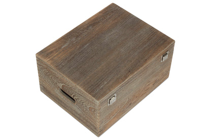 16" OAK EFFECT WOODEN BOX