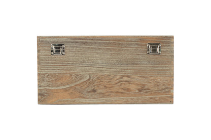 16" OAK EFFECT WOODEN BOX
