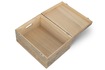 16" OAK EFFECT WOODEN BOX