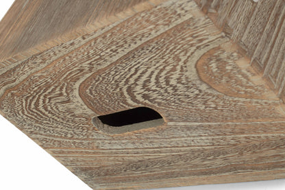 16" OAK EFFECT WOODEN BOX