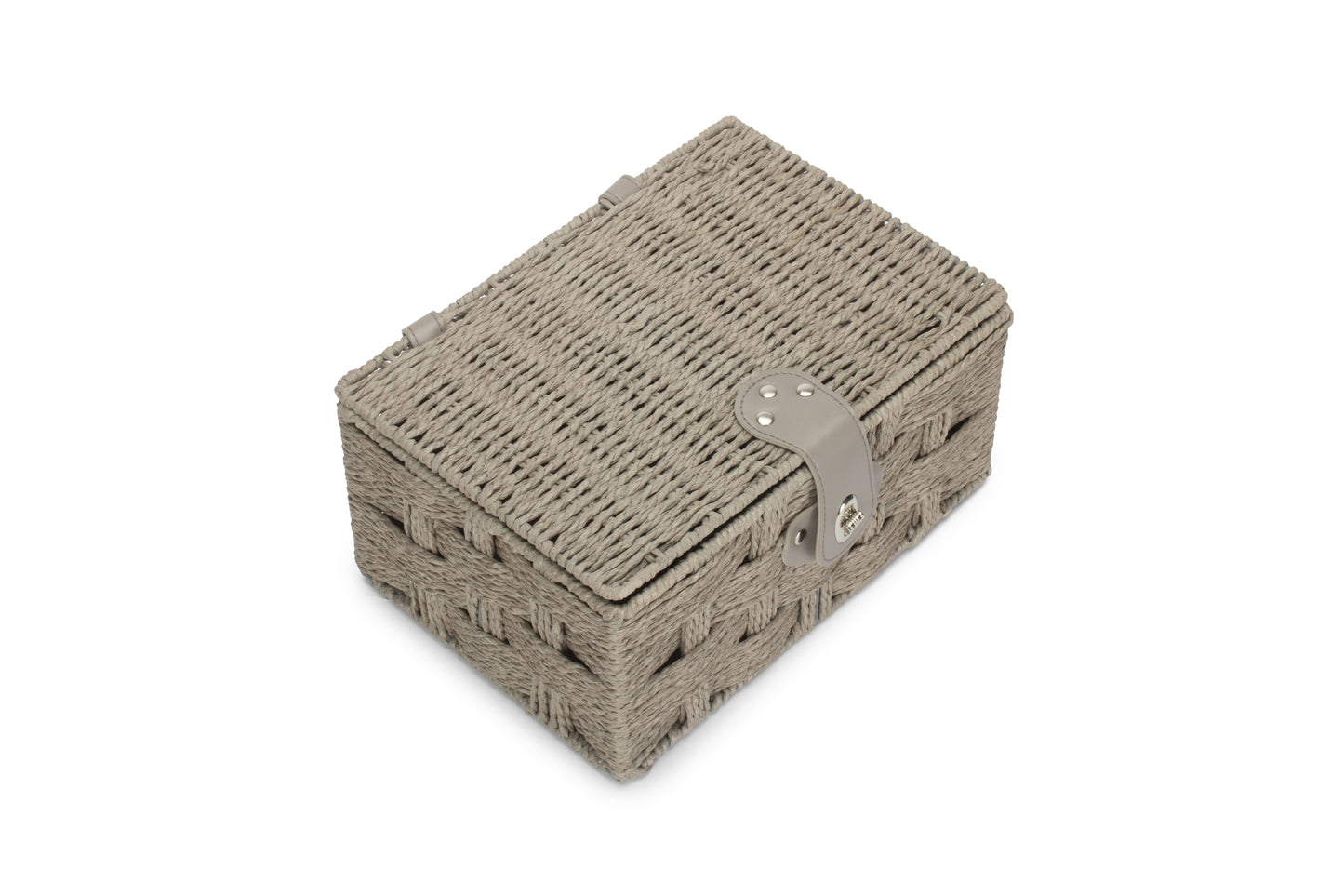 SMALL GREY PAPER ROPE HAMPER