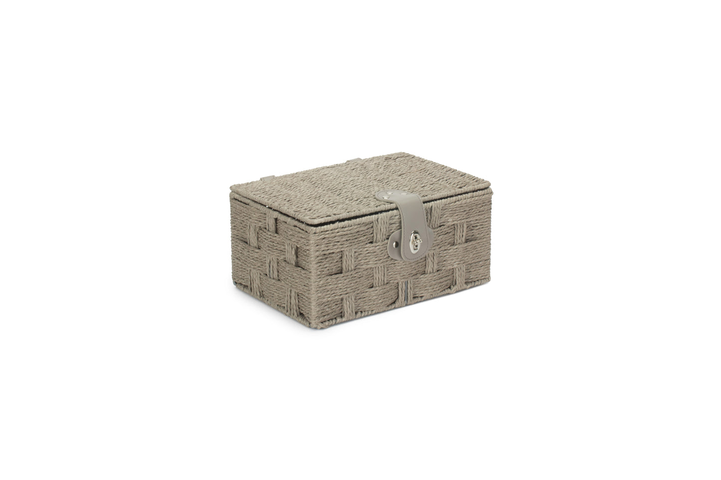 SMALL GREY PAPER ROPE HAMPER