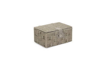 SMALL GREY PAPER ROPE HAMPER