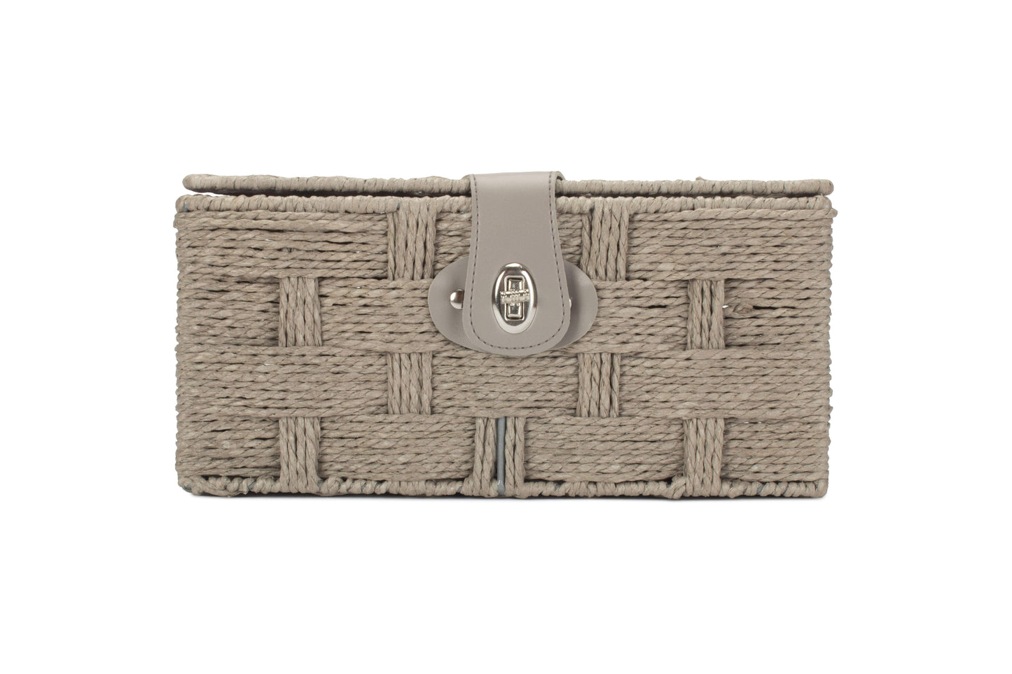 SMALL GREY PAPER ROPE HAMPER