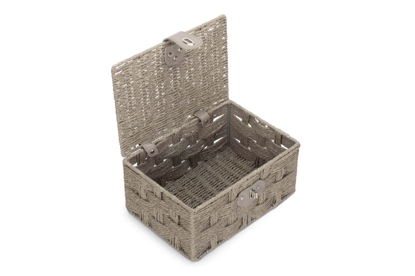 SMALL GREY PAPER ROPE HAMPER