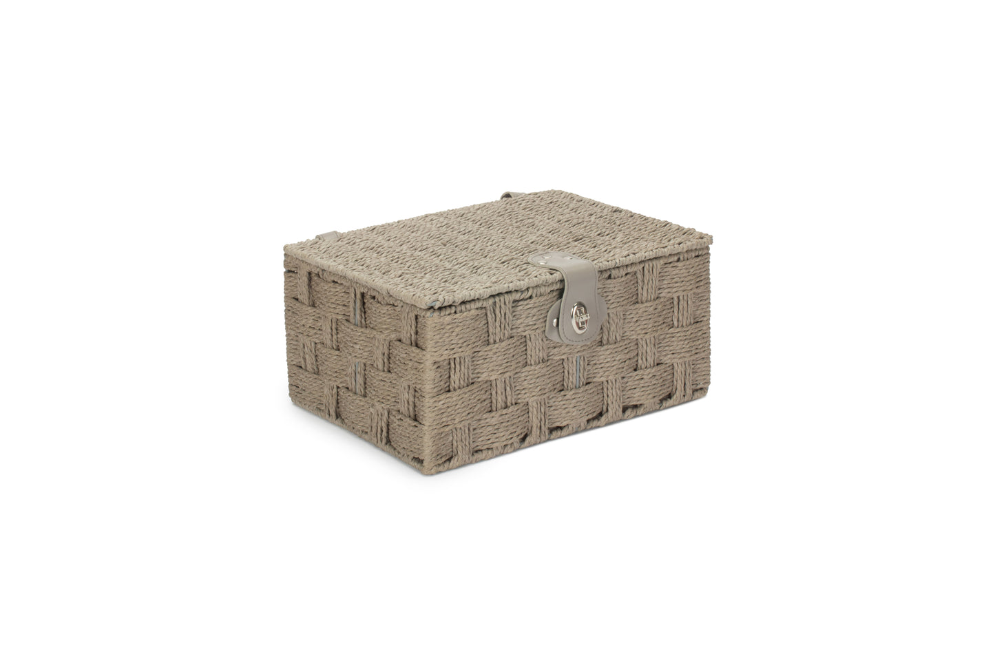 MEDIUM GREY PAPER ROPE HAMPER