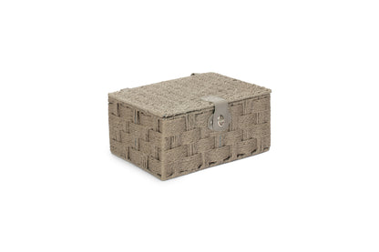 MEDIUM GREY PAPER ROPE HAMPER