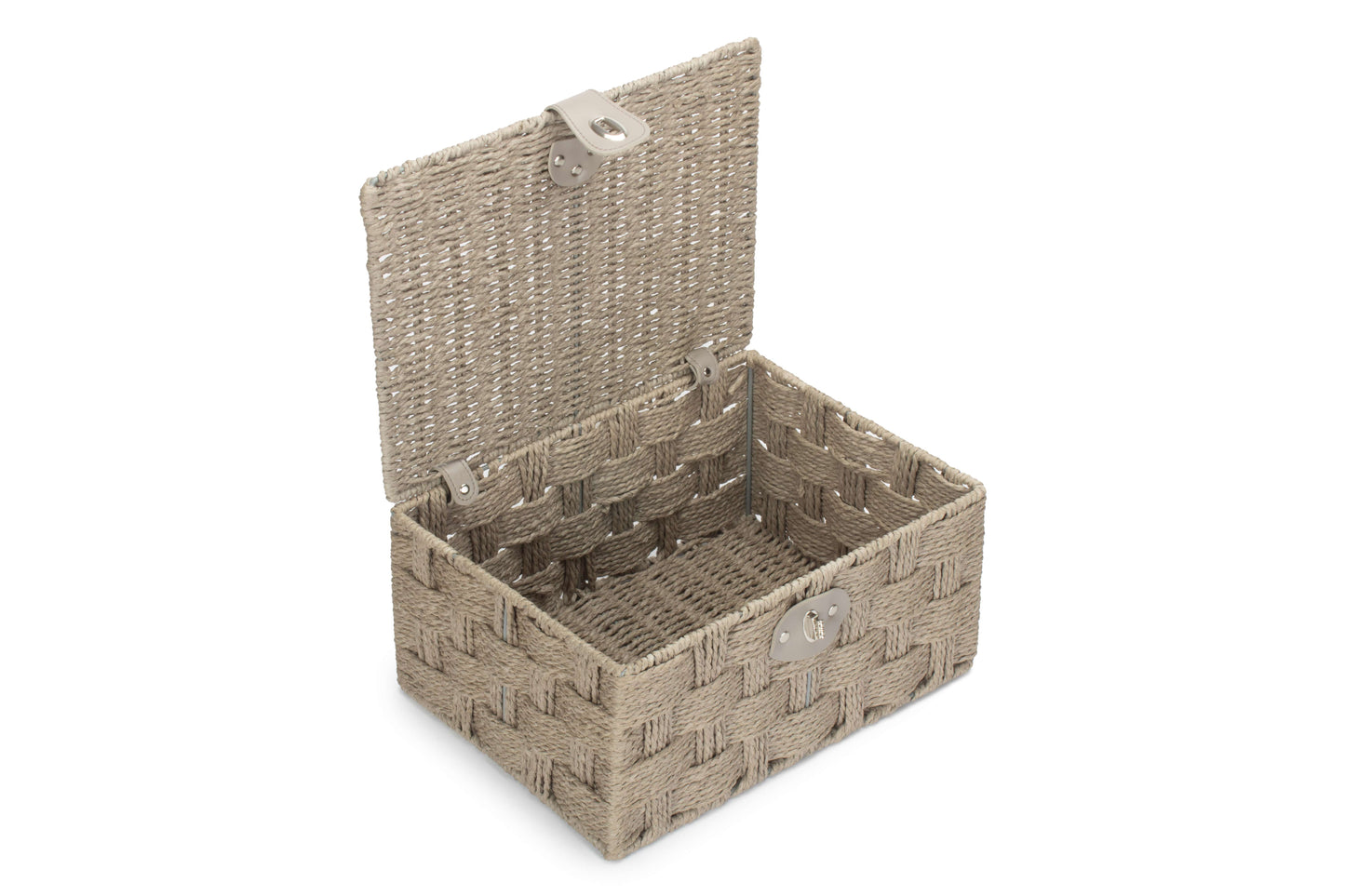 MEDIUM GREY PAPER ROPE HAMPER